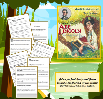 Preview of Stand Tall, Abe Lincoln - Comprehension, Text Evidence Questioning