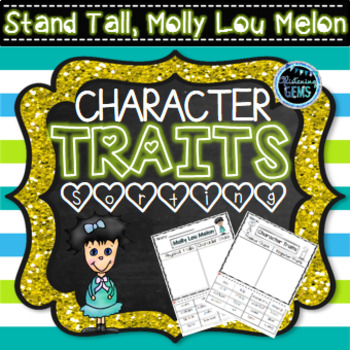 Preview of Stand Tall, Molly Lou Melon Character Traits Sorting