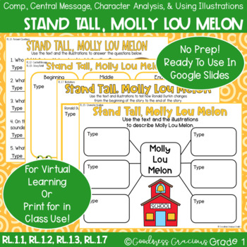Preview of Stand Tall Molly Lou Melon Comp., Central Message, Characters, & Illustrations