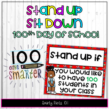 Preview of Stand Up Sit Down - 100 Days of School - Ice Breaker Game - Google Slides