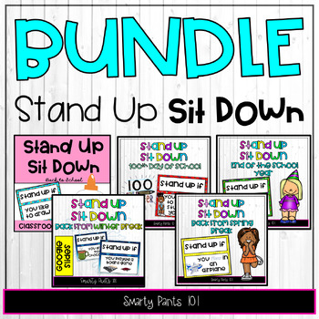 Preview of Stand Up Sit Down BUNDLE - Google Slides - Ice Breaker Game - NO PREP