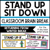 Stand Up Sit Down Brain Break {Returning from Winter Break }