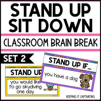 Preview of Stand Up Sit Down Brain Break {Set 2}