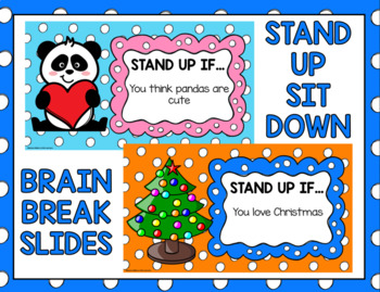 Stand Up Sit Down Classroom Brain Break Games