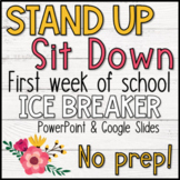 Stand Up Sit Down - First Week of School Ice Breaker Activ
