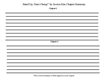 Stand Up, Yumi Chung!” by Jessica Kim Chapter Summary by BAC Education