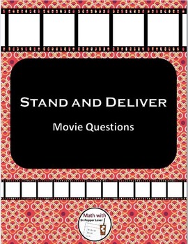 Preview of Stand and Deliver:  Movie Questions and Writing Prompts