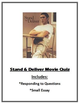 Preview of Stand and Deliver Movie Quiz