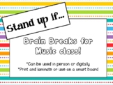 Stand up! Brain Breaks for the Music Classroom - Digital o