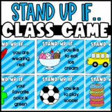 Stand up if Get to know you Class Game: Back to School Mor