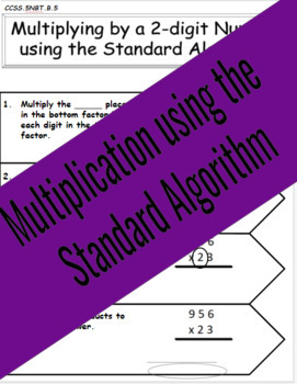 Preview of Standard Algorithm Multiplication (CCSS.5NBT.B.5)