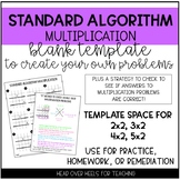 Standard Algorithm Multiplication Template (Editable)