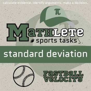 Preview of Standard Deviation Printable & Digital Activity - Baseball Mathlete