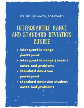 Preview of Standard Deviation and Interquartile Range Bundle (distance learning)