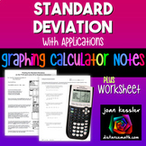 Standard Deviation on TI-84 Reference Sheets plus Practice