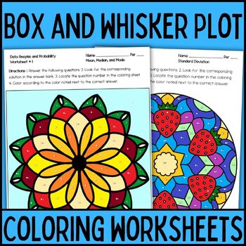 Preview of Data display: Box and whiskers plot worksheets 6th grade - algebra 1 activity