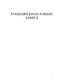 Standard Essay Structure
