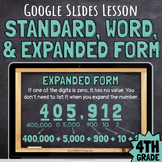 Standard, Expanded, and Word Form Google Slides Lesson wit