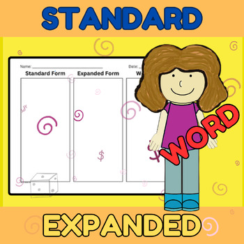 Preview of Standard Expanded and Word Form Math Document Organizer Worksheet