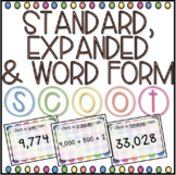 Standard, Expanded, and Word Form SCOOT! Game, Task Cards or Assessment