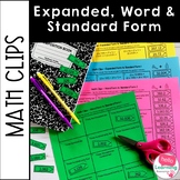 Expanded Form, Standard Form and Word Form Cut and Paste M