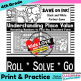 Place Value Game 4th Grade: 4.NBT.A.2: Find the Value in S
