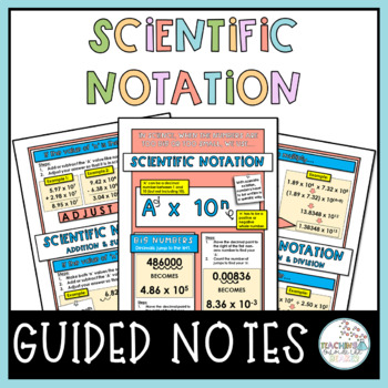 Preview of Operations with Scientific Notation Guided Notes