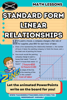 Preview of Standard Form Linear Relationships