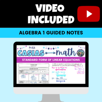 Intro to linear equation standard form, Algebra (video)