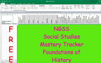 Preview of NGSS Standard Mastery Tracker- World History: Foundations of History