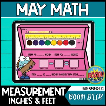 Preview of Standard Measurement Activities Comparing Length Inches Feet Boom Cards