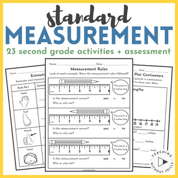 2nd Grade Common Core | Standard Measurement Activity Packet: Measuring ...