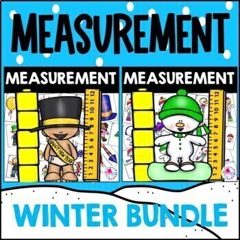 Preview of Winter & New Years NonStandard Measurement Measuring Length