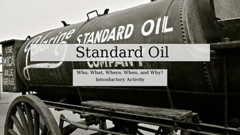 Preview of Standard Oil Introductory and Close Read Activity