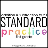 Standard Practice Addition and Subtraction First Grade Ski