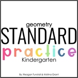 Standard Practice Geometry Kindergarten Skill Pages