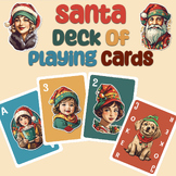 Pop Art Santa Deck of Playing Cards, 52 cards + 4 Cute Dog
