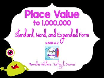 Preview of Place Value to a Million: Standard, Word, and Expanded Form PowerPoint