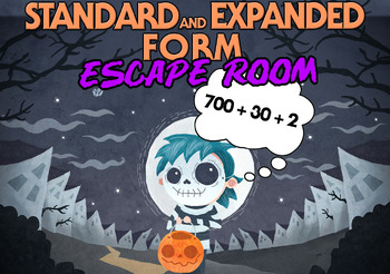 Preview of Standard and Expanded Form Halloween Themed Escape Room!