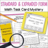 Standard and Expanded Form Math Task Card Mystery Practice