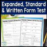 Standard and Expanded Form Test: Standard, Expanded and Wr