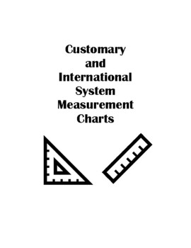 Preview of Standard and Metric Measurement Chart Handout Homework Distance Learning