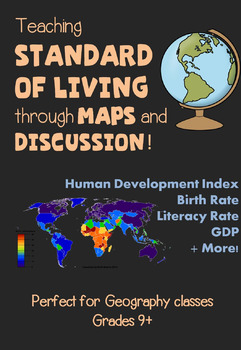 Preview of Standard of Living and Human Development Index Geography Lesson