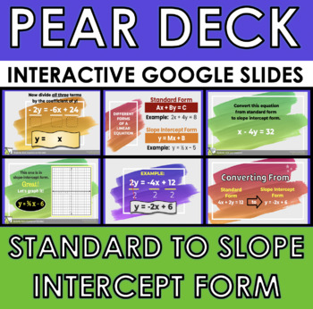 Preview of Standard to Slope Intercept Form - Interactive Lesson (Pear Deck)