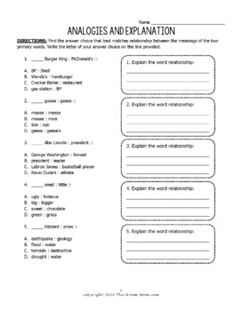 standardized test prep analogies verbal reasoning by theroommom