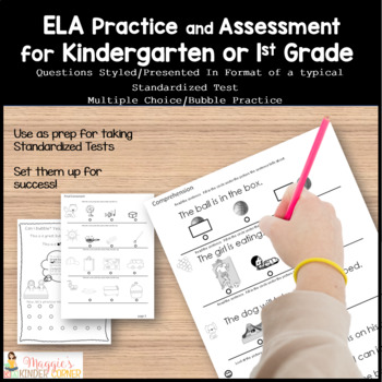 Preview of Standardized Test Prep Kindergarten ELA and Math