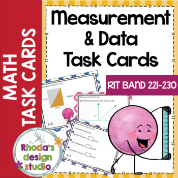 Preview of NWEA MAP Prep Measurement Data Math Task Cards RIT Band 221-230