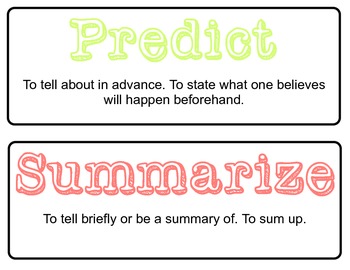Preview of Standardized Test Prep Words