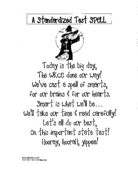 Standardized Test Preparation- Chant/Poem for positive 