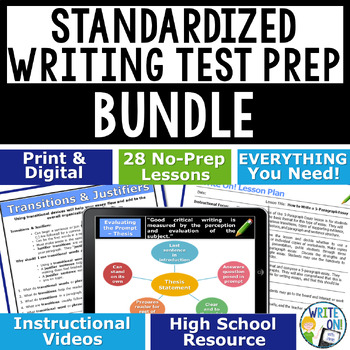 Preview of Standardized Writing Test Preparation Bundle - Writing, Grammar, Vocabulary Prep